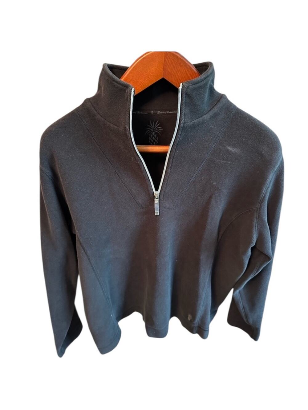 Women’s Tommy Bahama Black Aruba Half-zip Sweatshirt  Size large